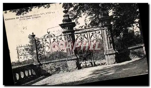 Cartes postales Chateau de Carrouges Grille Jean Gougeon