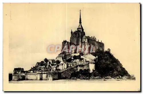 Cartes postales Abbaye Du Mont Saint Michel Vue Generale Face Est