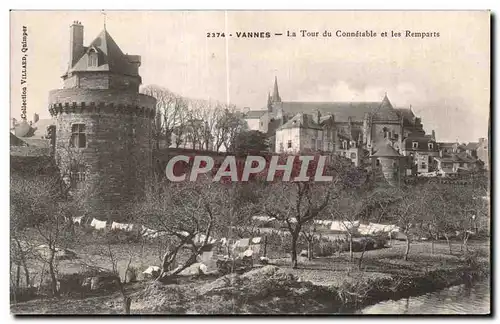 Ansichtskarte AK Vannes La Tour du Connetable et les Remparts