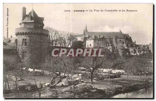 Cartes postales Vannes La Tour du Connetable et les Remparts