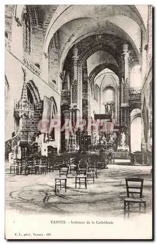 Ansichtskarte AK Vannes Interieur de la Cathedrale Orgue