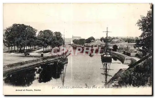 Ansichtskarte AK Vannes (Morbihan) Le Port et la Rabine Bateaux