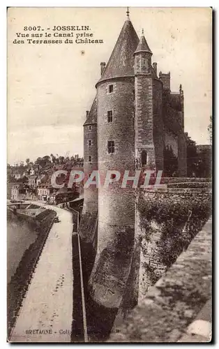 Cartes postales Josselin Vue sur le Canal prise des Terrasses du Chateau