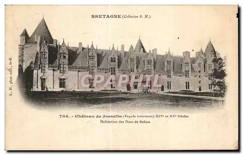 Ansichtskarte AK Chateau de Josselin (Facade interieure) XIV et XV Siecles Habitation des Dues de Rohan