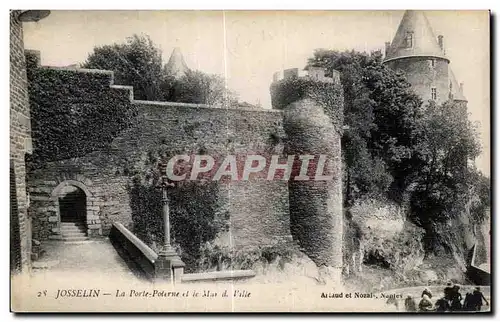 Ansichtskarte AK Josselin La Porte Poterne et le Mar de Ville