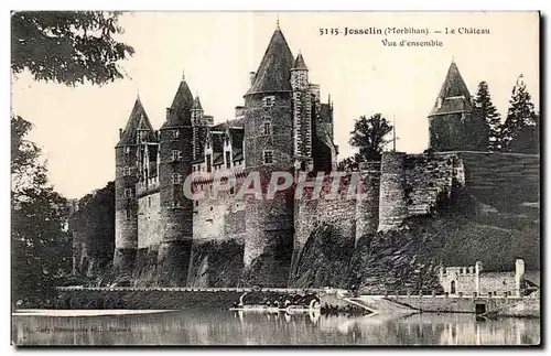 Cartes postales Josselin (Morbihan) Le Chateau Vue d ensemble