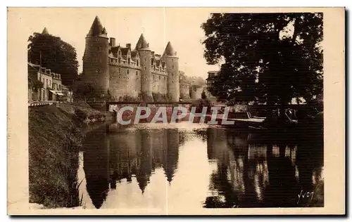 Ansichtskarte AK Josselin (Morbihan) Facade occidentale du Chateau Reflcts dans I Oust