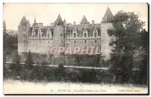 Cartes postales Josselin Facade du Chateau sur I Oust