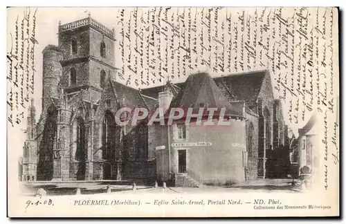 Ansichtskarte AK Ploermel (Morbihan) Eglise Saint Armel Portail Nord