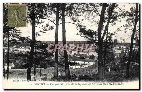 Cartes postales Pontivy Vue generale prise de la Sapimere de Kerjalotte