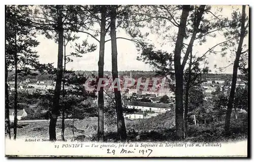 Ansichtskarte AK Pontivy Vue generale prise de la Sapimere de Kerjalotte