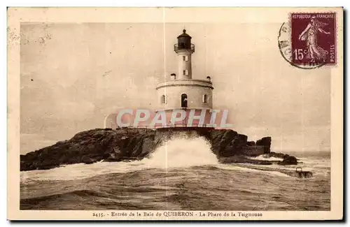 Ansichtskarte AK Entree de la Baie de Quiberon Le Phare de la Teignouse Lighthouse