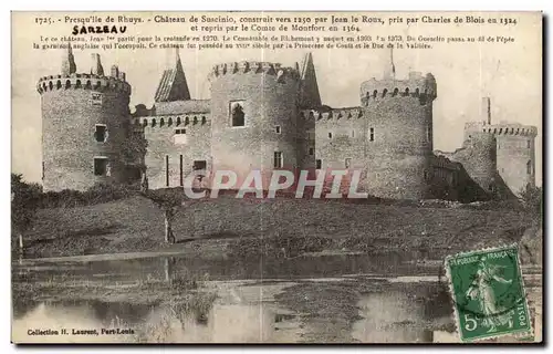 Cartes postales Sarzeau Presqu lle de Rhuys Chateau de Suscinio construit vers par Jean le Ronx pris Charles de