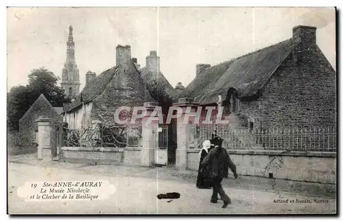 Cartes postales ste Anne d Auray Le Musee Nicolazic et le Clocber de la Basitique