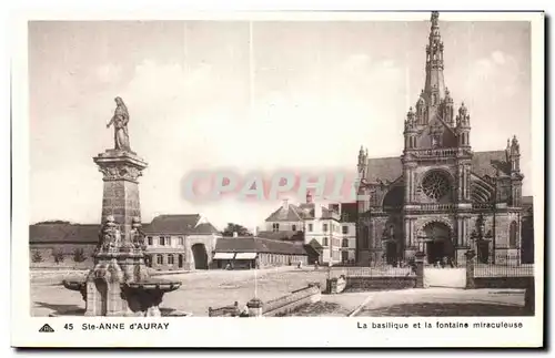 Cartes postales sainte Anne D Auray La basillque et la fontaine miraculeuse