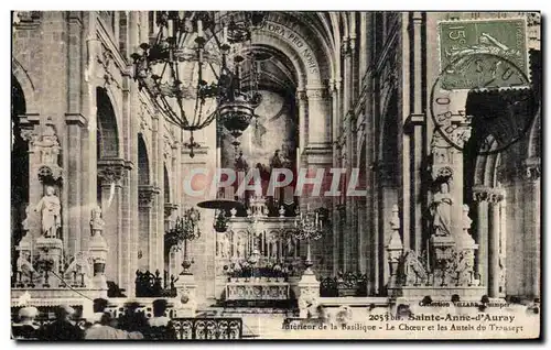 Ansichtskarte AK Ste Anne d Auray Interieur de la Basilique le Choeur et les Autels Orgue