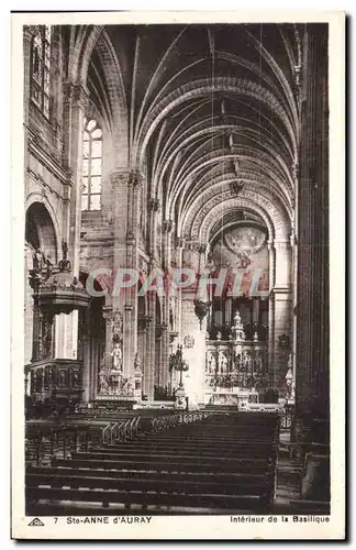 Ansichtskarte AK Ste Anne d Auray interieure de la Basillque Orgue