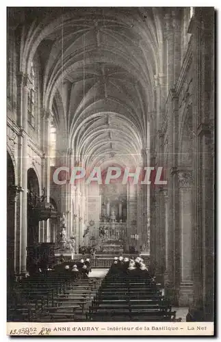 Ansichtskarte AK Sainte Anne D Auray Interieur de la Basilique La Nef Orgue