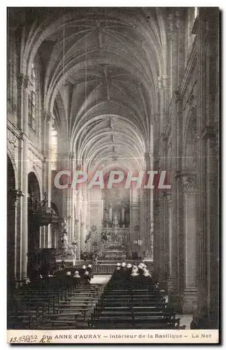 Cartes postales Sainte Anne D Auray Interieur de la Basilique La Nef Orgue