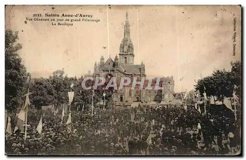 Ansichtskarte AK Sainte Anne D Auray vue Generale un jour de grand Pelerinage La Basilique