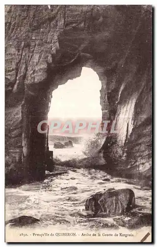 Ansichtskarte AK Presquile de Quiberon Arche de ln Grotte de Kergroix