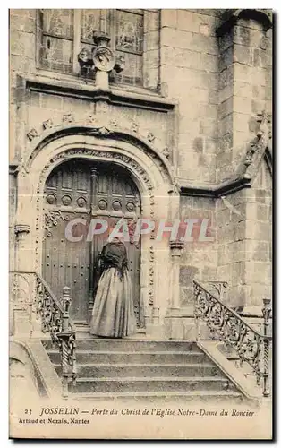 Ansichtskarte AK Josselin Porte du Christ de l Eglise Notre Dame du Roncier