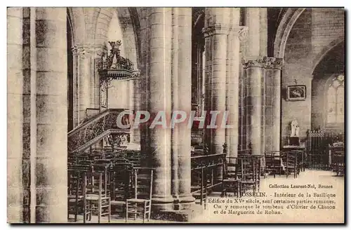 Cartes postales Josselin Interieur de la Basilique Edifice du XV Siecle