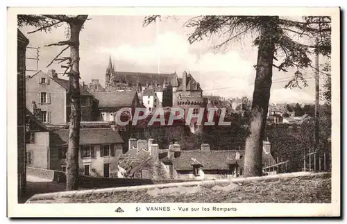 Ansichtskarte AK Vannes Vue sur les Remparts