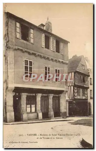 Ansichtskarte AK Vannes Maisons de Saint Vincent Ferrier et de Vannes et sa Femme