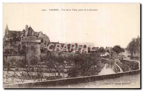 Cartes postales Vannes Vue de la Ville Prise de la Garenne