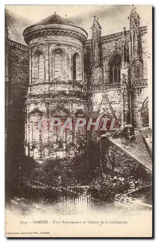 Cartes postales Vannes Tour Renaissance et Cloitre de la Cathedrale