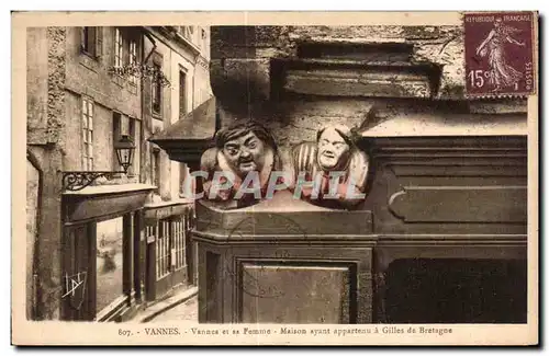 Cartes postales Vannes Vannes et sa Femme Maison ayant appartenu a Gilles de Bretagne