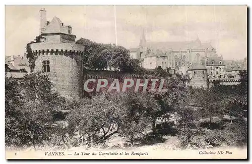 Cartes postales Vannes La Tour Du Connetable et les Remparts