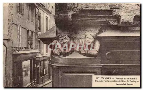 Ansichtskarte AK Vannes Vannes et Sa Femme Maison ayant appartenu a Gilles de Bretagne
