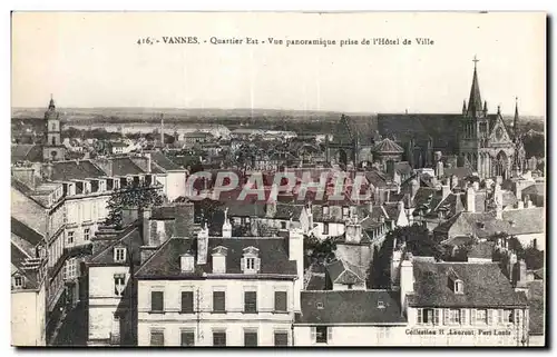 Cartes postales Vannes Quartier Est Vue panoramique prise de L Hotel de Ville