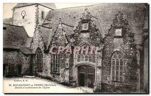 Cartes postales Rochefort en Terre Details d Architecture de l Eglise