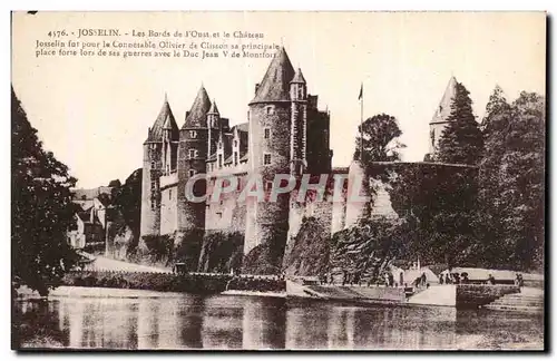 Cartes postales Josselin Les Bords de L Oust et le Chiteau Josselin