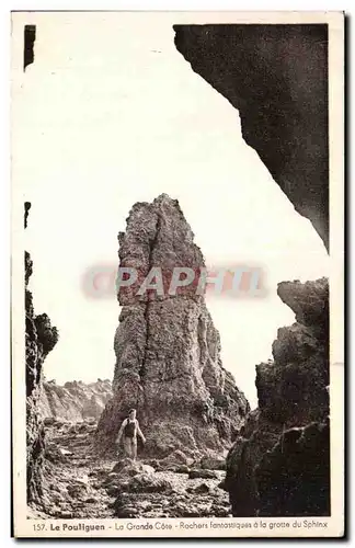 Ansichtskarte AK Le Pouliguen La Grande Cote Rochers Fantastiques a la Grotte du Spphinx