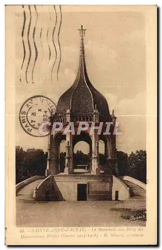 Cartes postales Sainte Anne d Auray Le Monument aux Morts des Departemenls Breton