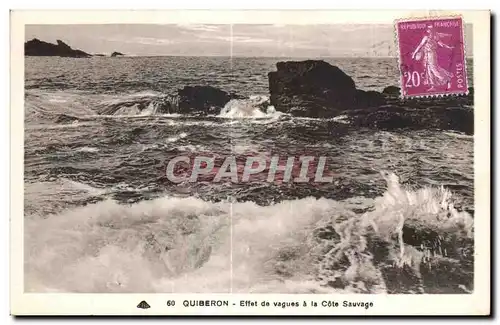 Cartes postales Quiberon Effet de Vagues a la Cote Sauvage