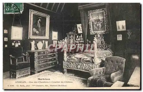 Cartes postales Josselin Une des Chambres a Coucher du Chateau