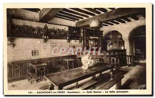 Cartes postales Rochefort en Terre Cafe Breton La Salle Principale