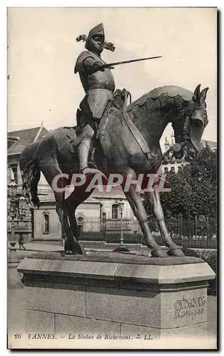 Cartes postales Vannes La Slatue de Richemont