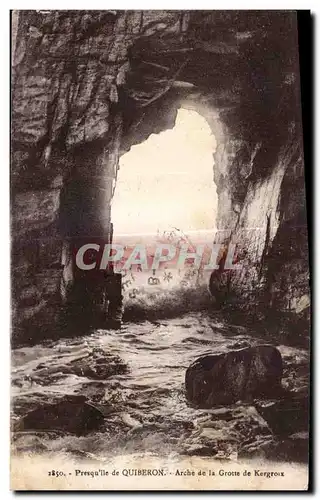 Ansichtskarte AK Presquille de Quiberon Arche de la Grotte de Kergroix