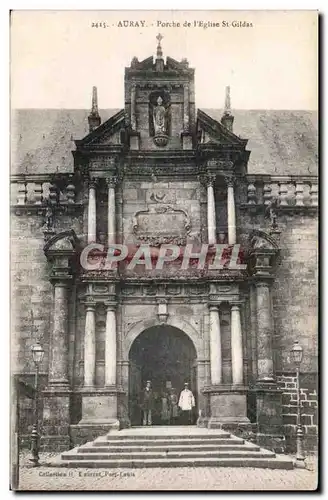 Cartes postales Auray Porche de l Eglise St Gidas