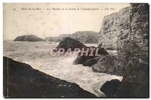 Ansichtskarte AK Belle Ile en Mer Les Rochers de la Grotte de L Apothicairerie