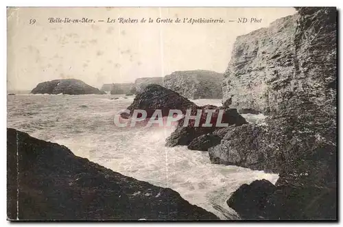 Cartes postales Belle Ile en Mer Les Rochers de la Grotte de L Apothicairerie