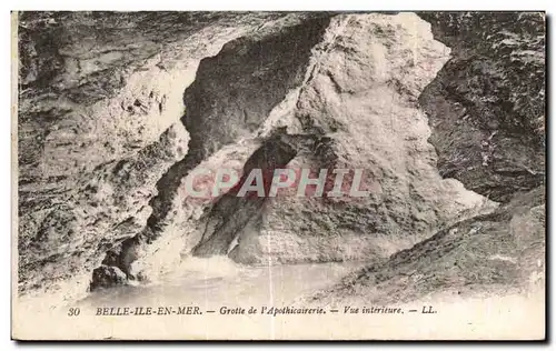 Cartes postales Belle Ile La Grotte de L Apothicairerie Vue Interieure