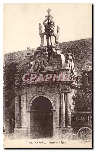 Ansichtskarte AK Carnac Porche de L Eglise