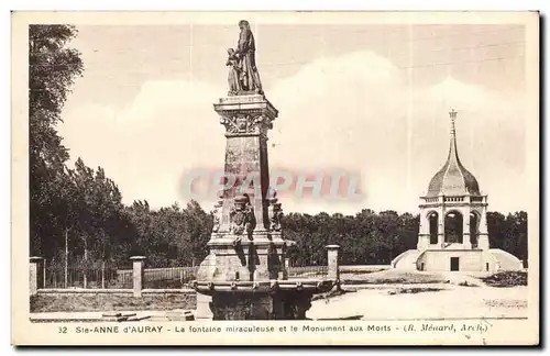 Cartes postales Ste Anne D Auray La Fontaine Miraculeuse et la Basilique